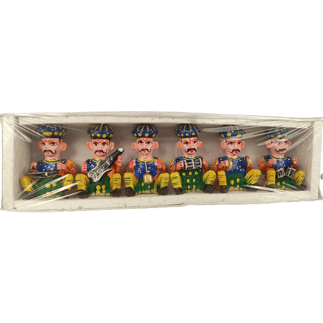 Beautiful Decorative 6 Wooden Musician Showpiece for Home Decor