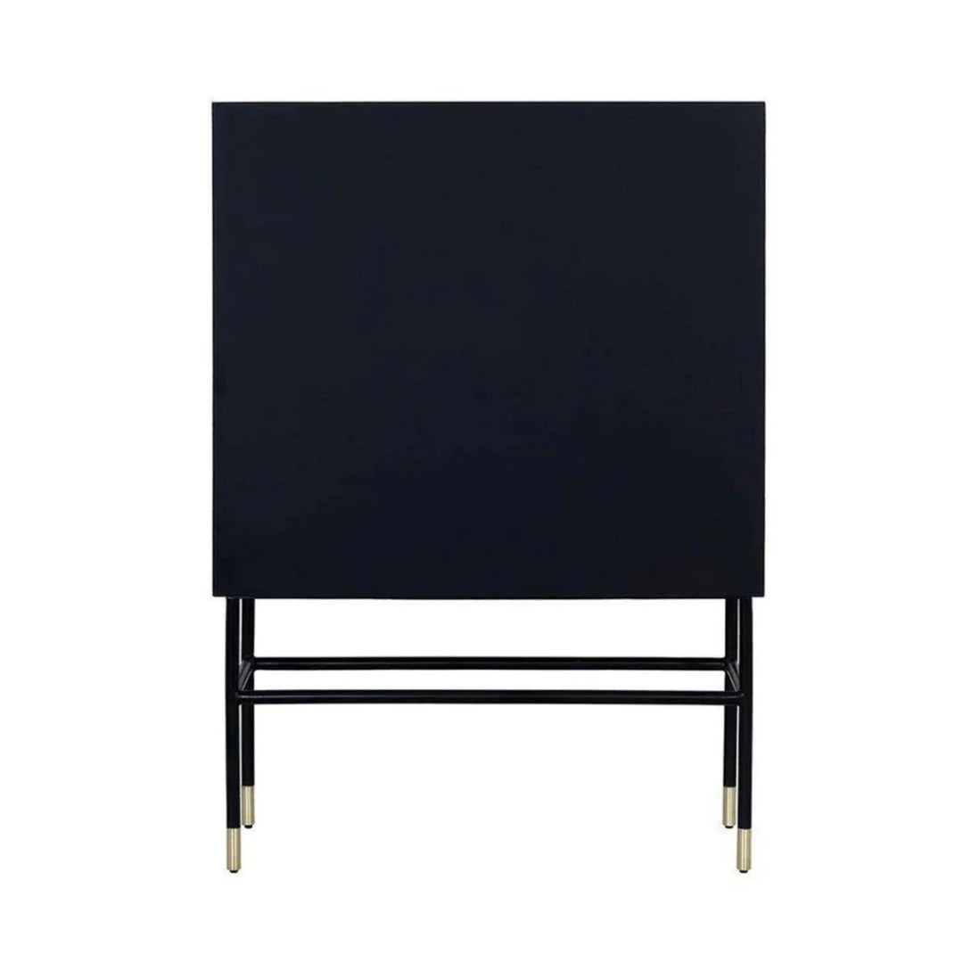 Bone Inlay Geometric Pattern Bar Cabinet
