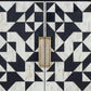Bone Inlay Geometric Pattern Bar Cabinet
