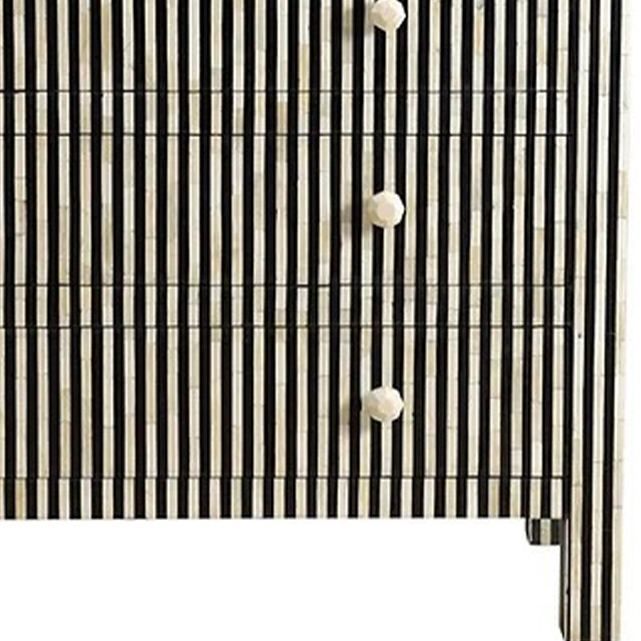 Bone Inlay Chest Of Drawers in black
