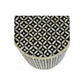 Handmade Customized Bone Inlay Star Eye Pattern Round Stool Best For Home Decor