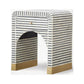 Bone Inlay Waterfall Bedside Table.