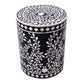 Bone Inlay Stool In Floral Pattern