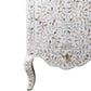 Mother of Pearl Chest of 3 Drawer in floral pattern white color