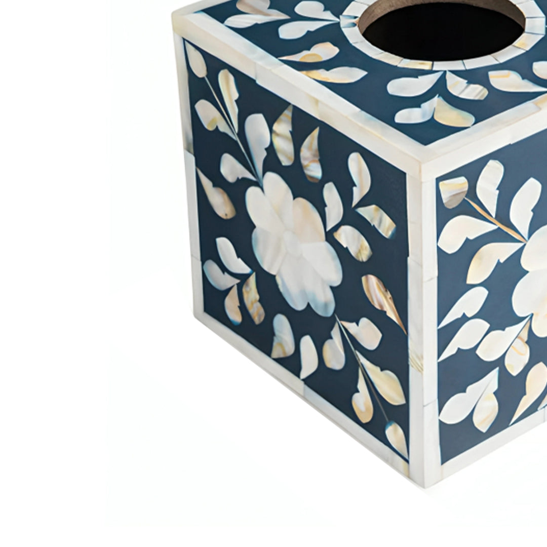 Handmade Customized Mother of Pearl Square Shape Tissue Box
