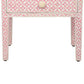 Bone Inlay Bedside Table in fish scale pattern