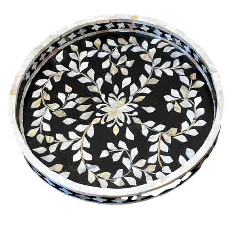 Handmade Customized Mother of Pearl Serving Tray  for Home & Office