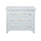 Handmade Bone Inlay Chest Of 3 Drawers Beautiful Floral Design Home Decor Inlay Furniture Decorative Living Table