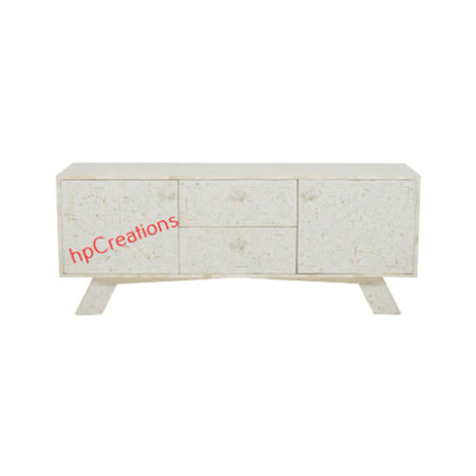 Personalized Handmade Bone Inlay Floral Cabinet