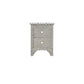 Personalized Bone Inlay Zigzag Small Attractive Look Bedside Table with Two Drawer