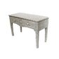 Personalized Handmade Bone Inlay Console with 2 -Drawer Beautifully Crafted Floral Design Best Home Decor Furniture