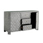 Handmade Customized Bone Inlay Geometric Pattern Chest of 3 Drawer