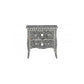 Handmade Bone Inlay Beautiful Bedside Table with 2-Drawers Beautifully Crafted Indian Art Gorgeous Looking Floral Design