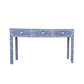 Handmade Customized Bone Inlay Floral Pattern 3 Drawer Console Table