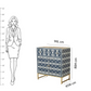 Handmade Personalized Bone Inlay Geometric Pattern Chest of 1 Drawer and 2 Cabins