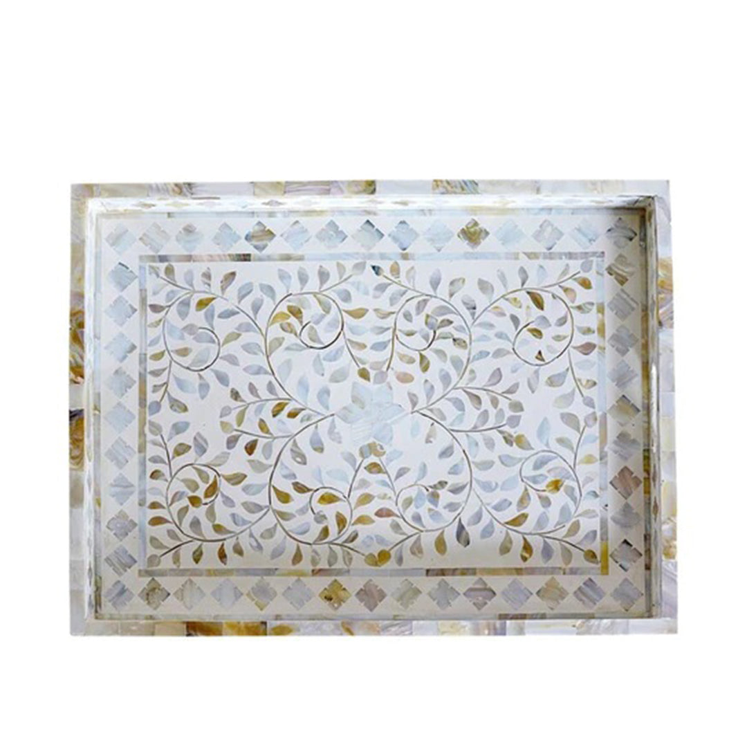 Handmade Customized Mother of Pearl Inlay Serving Tray