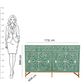 Handmade Customized Bone Inlay Chest of 2 Drawer/ buffet Green