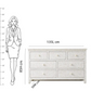 Customized Handmade Bone Inlay white Chest of 7 Drawer