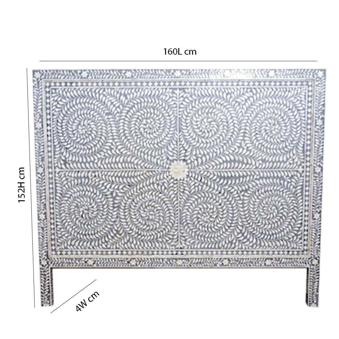 Handmade Customized Bone Inlay Bedhead Best For Home