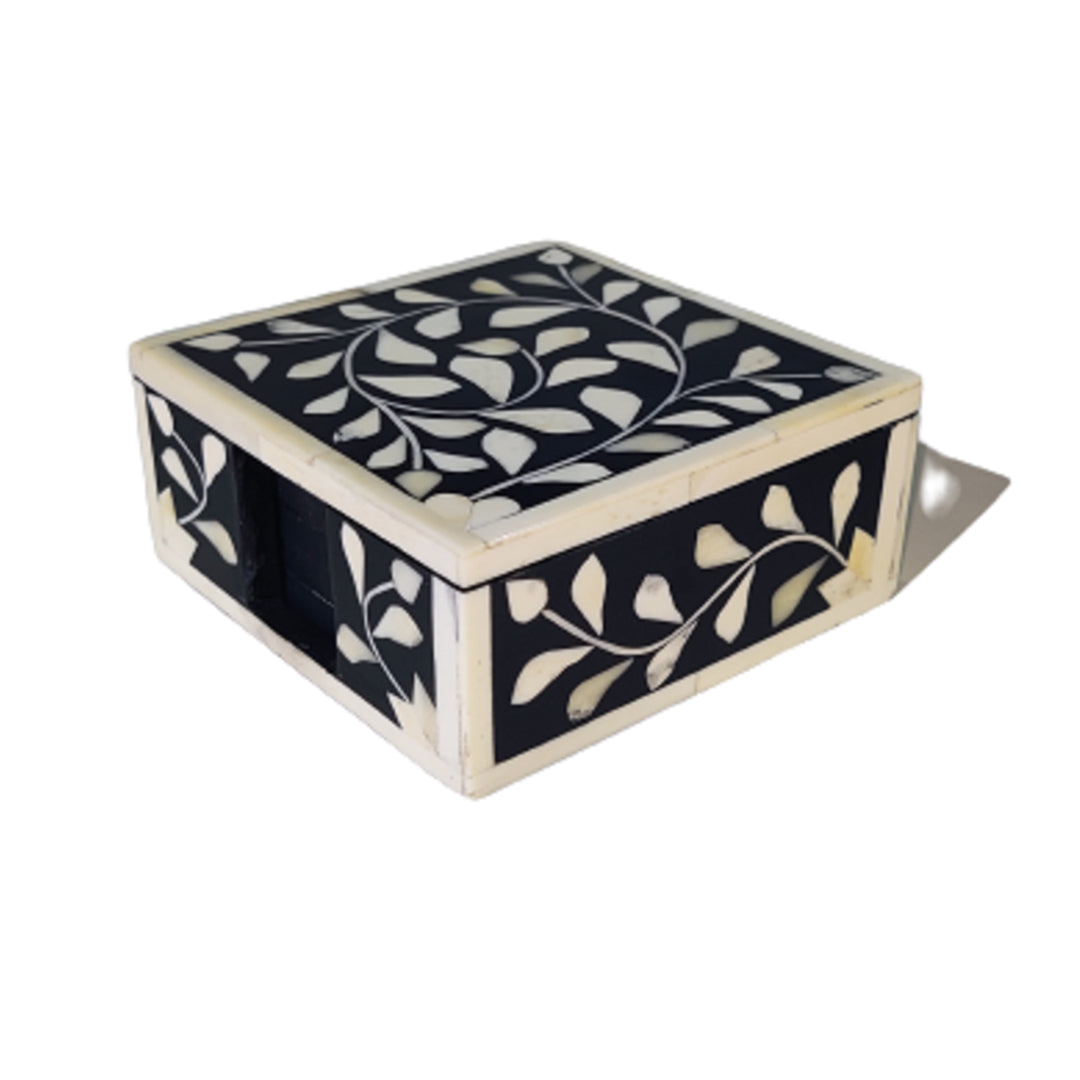 Beautifully Hand Crafted bone inlay Coaster Set Perfect gift for loved ones