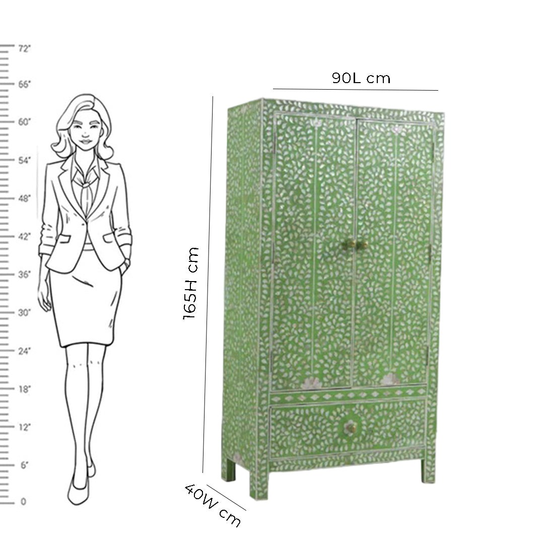 Personalized Handmade Mother of pearl Inlay Antique Floral Wardrobes Best For Home