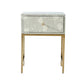 Personalized Bone Inlay Bedside Table Home Decor Purpose Attractive Design Beautifully Crafted Bedside Table