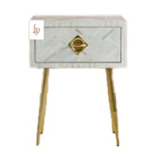 Personalized Handmade Bone Inlay Set Of 2 Bedside Tables Home Decor Furniture Attractive Floral Design Entrance Tables