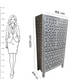 Personalized Handmade Bone Inlay Antique Floral Wardrobes With 3 Drawer Best For Home
