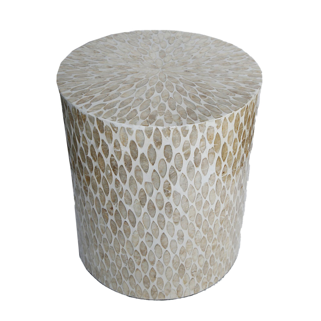 Handmade Customized Mother of Pearl Round Stool