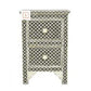 Personalized Handmade Bone Inlay Set Of 2 Bedside Tables Home Decor Furniture Attractive Floral Design Entrance Tables