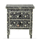 Personalized Handmade Bone Inlay Set Of 2 Bedside Tables Home Decor Furniture Attractive Floral Design Entrance