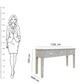 Handmade Bone Inlay Console with Three Drawer Zigzag Pattern