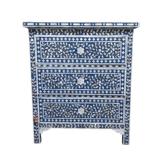 Personalized Mother Of Pearl Inlay Bedside Table Home Decor Purpose Attractive Design Beautifully Crafted Bedside Table