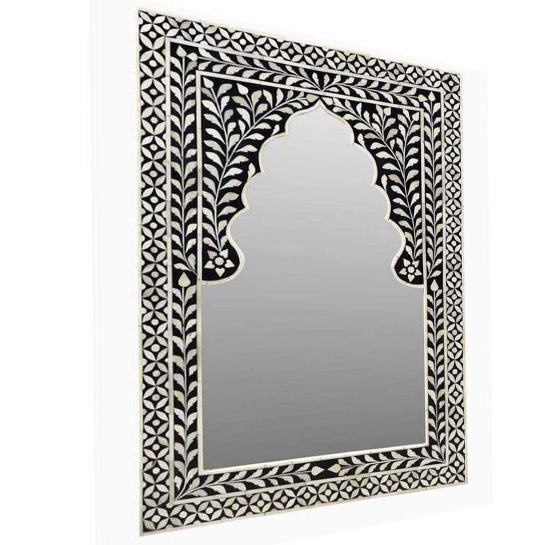 Handmade Customized  Bone Inlay Rectangular Mirror Frame Best For Home Decor