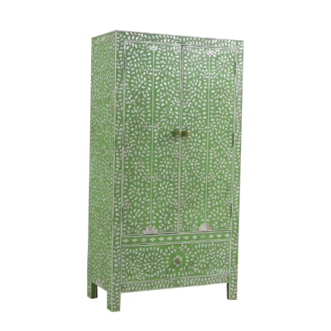 Personalized Handmade Mother of pearl Inlay Antique Floral Wardrobes Best For Home
