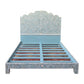 Handmade Customized Mother of Pearl Floral Pattern  Bed Frame with Headboard Best For Home