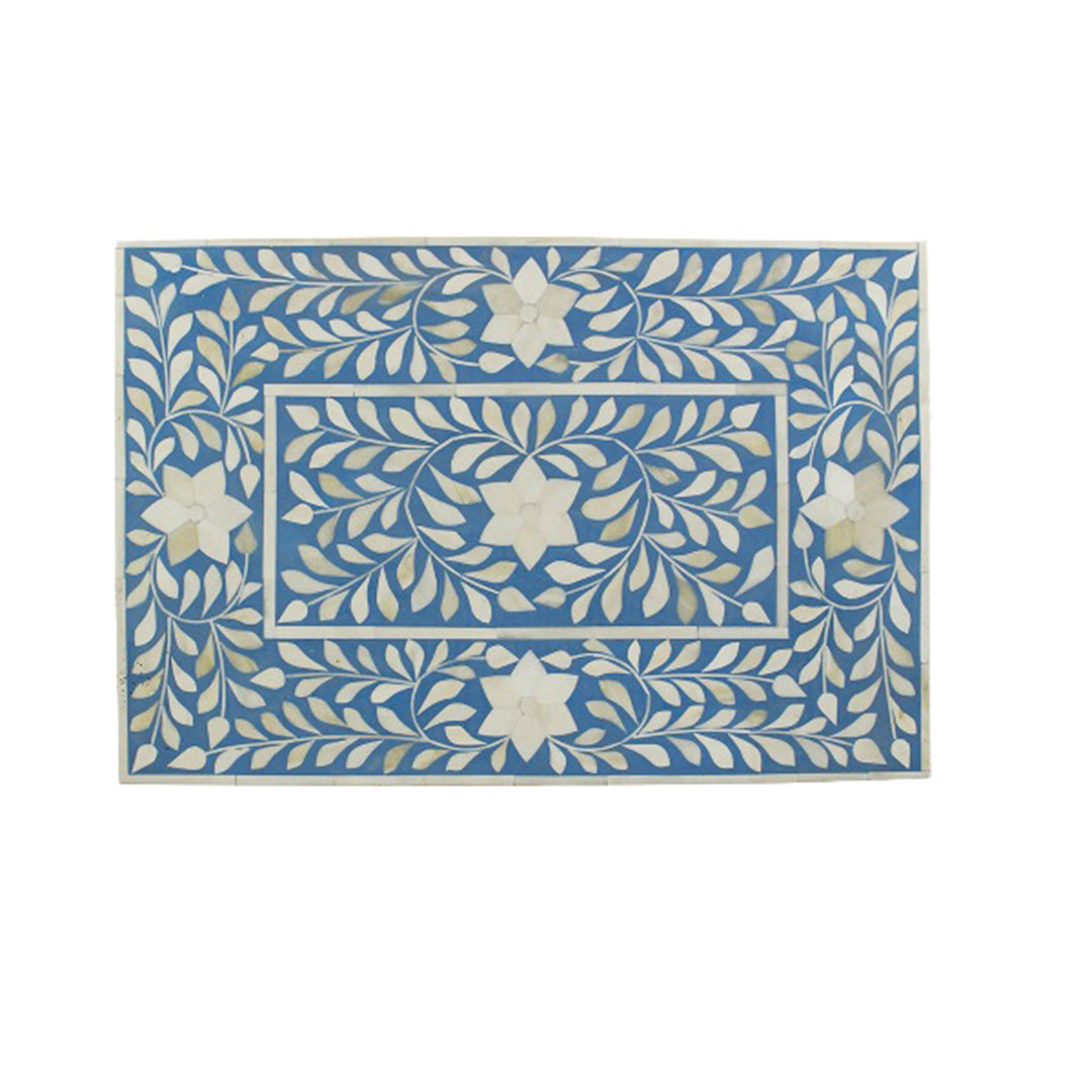 Personalized Handmade Bone Inlay Bedside Table  Home Decor Furniture Attractive Floral Design