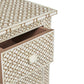 Personalized Bone Inlay Supreme Small Bedside Table Star Eye Design/Brown