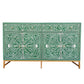 Handmade Customized Bone Inlay Chest of 2 Drawer/ buffet Green