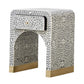 Bone Inlay Waterfall Bedside Table.