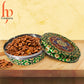 Decorative Holiday Easter Round Steel Cookie Tin/  Meenakari Cookie Tin Set of 2