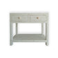 Personalized Bone Inlay Beautiful Bedside Table 2 Drawer Shelf Beautifully Crafted White Floral Design