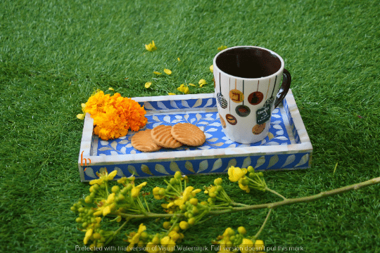 Mother Of Pearl Inlay Tray,Serving Tray, Decorative Tray Perfect Gift for Men, Women and your Loved Ones with Insurance
