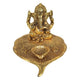 Beautiful Decorative Metal Lord Ganesh Statue with Diya Stand for Home Decor