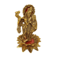 Beautiful Decorative Metal Lord Radha Krishna on Metal Lotus Statue for Home Decor