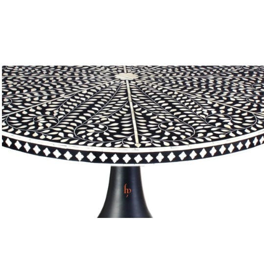 Handmade Customized  Bone Inlay Round Dinning Table