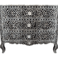 Handmade Customized Mother of Pearl Chest of 3 Drawer