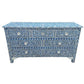 Handmade Customized Mother of Pearl Chest of 7 Drawer