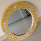 Handmade Customized Mother of Pearl Round Mirror Frame