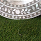 Handmade Customized Mother of Pearl Round Mirror Frame